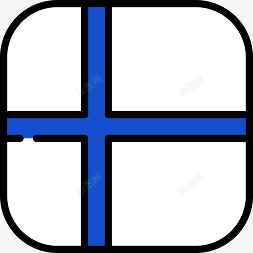 芬兰国旗系列6圆形方形图标svg_新图网 https://ixintu.com 国旗系列6 圆形方形 芬兰