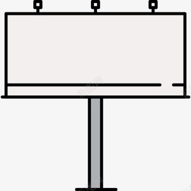 广告牌办公和商务9彩色128px图标图标