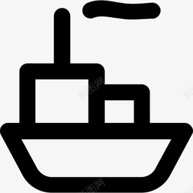 船旅行24粗体圆形图标图标