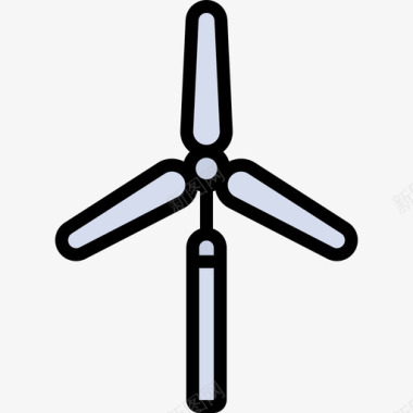 风车生态17线性颜色图标图标