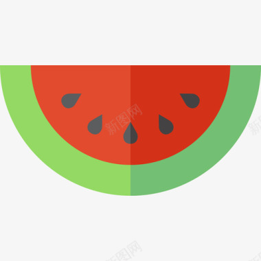 西瓜健康生活方式6平淡图标图标