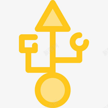 Usb网络10黄色图标图标