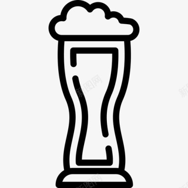 品脱啤酒酒吧和酒吧直系图标图标
