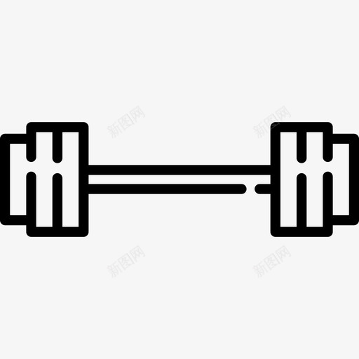 哑铃健身房直线型图标svg_新图网 https://ixintu.com 健身房 哑铃 直线型