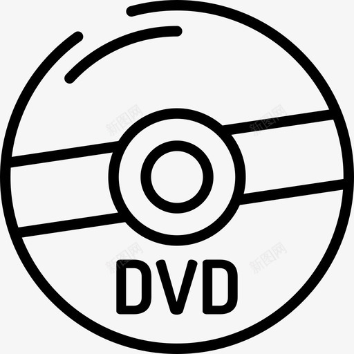 Dvd电影院9线性图标svg_新图网 https://ixintu.com Dvd 电影院9 线性