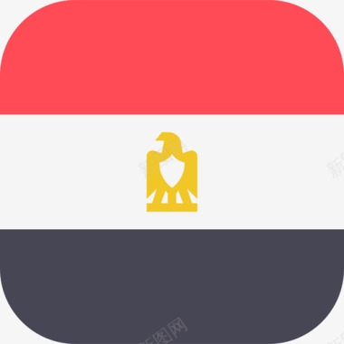 埃及国际国旗3圆形方形图标图标