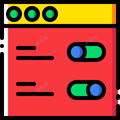 浏览器用户界面6线性颜色图标svg_新图网 https://ixintu.com 浏览器 用户界面6 线性颜色