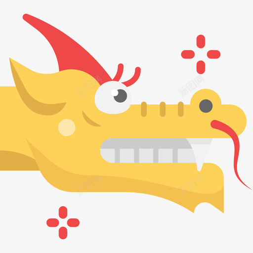 龙中国扁平图标svg_新图网 https://ixintu.com 中国 扁平 龙