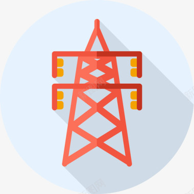 电塔能量6扁平图标图标