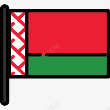 白俄罗斯国旗收藏2号桅杆图标图标