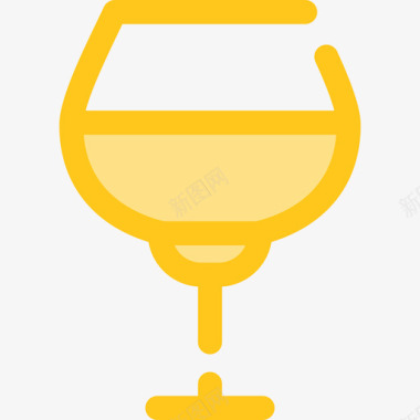 酒杯食品和餐厅7黄色图标图标