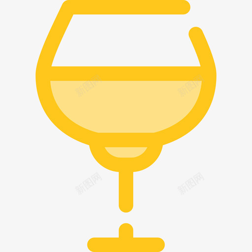 酒杯食品和餐厅7黄色图标svg_新图网 https://ixintu.com 酒杯 食品和餐厅7 黄色