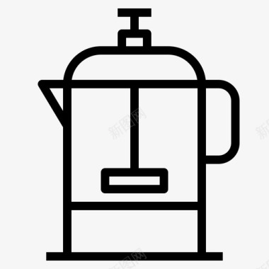 法国出版社咖啡饮料图标图标