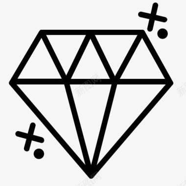 钻石宝石石头图标图标