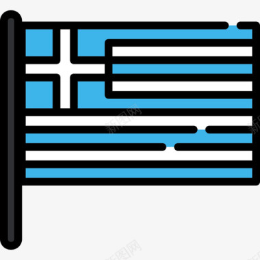希腊国旗收藏2桅杆图标图标