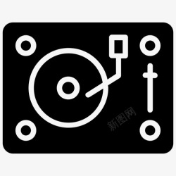 DJ音乐设备转盘dj控制器dj磁盘图标高清图片