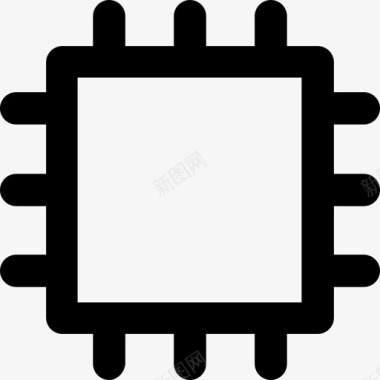 芯片工业2粗体圆形图标图标