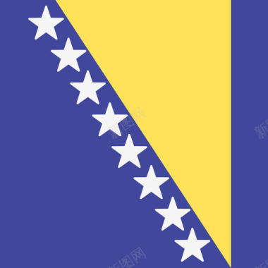 波黑国际旗帜4方形图标图标