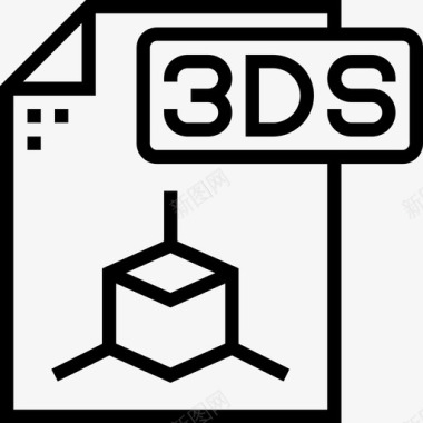 3ds文件类型3线性图标图标