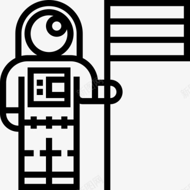 宇航员宇航员和太空人直线型图标图标