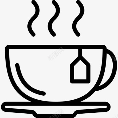 茶杯咖啡店7直线型图标图标