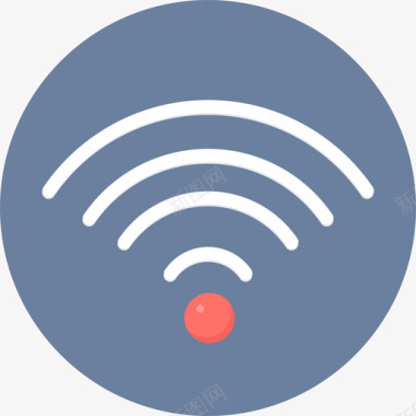 Wifi通信连接2扁平图标图标