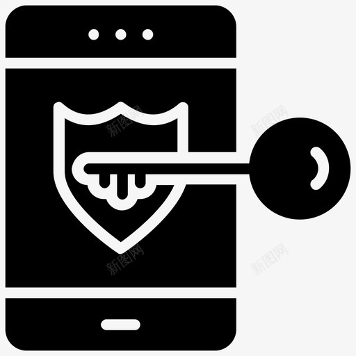 移动安全数据保护移动防病毒图标svg_新图网 https://ixintu.com 密码保护 数据保护 移动安全 移动防病毒 网络抢劫 黑客字形图标
