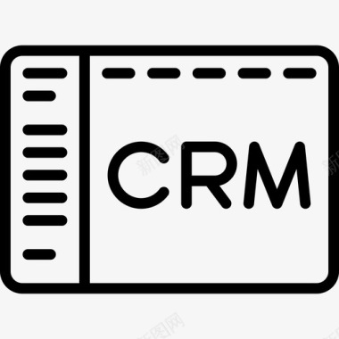 CRM在线学习线性图标图标