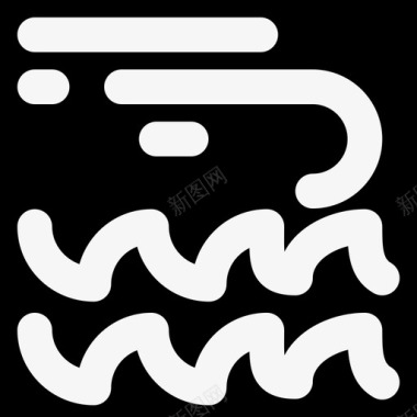 海浪天气31固体图标图标