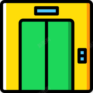 电梯酒店服务5黄色图标图标