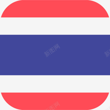 泰国国际国旗3圆形方形图标图标