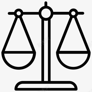 体重秤平衡秤法庭符号图标图标