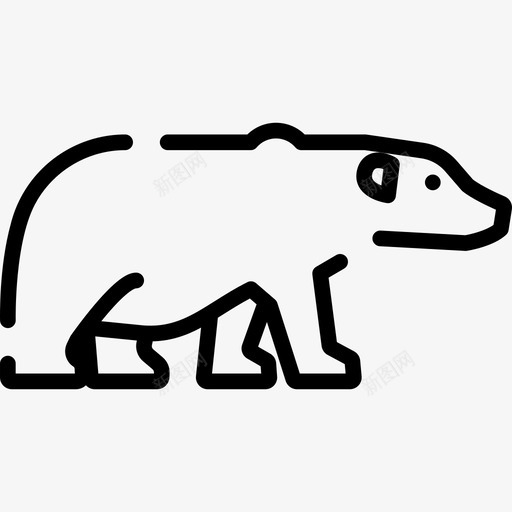 北极熊动物28直系图标svg_新图网 https://ixintu.com 动物28 北极熊 直系
