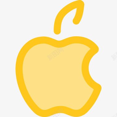 苹果logo6黄色图标图标