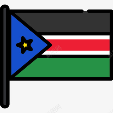 南苏丹国旗收藏2桅杆图标图标