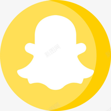 Snapchat社交媒体22扁平图标图标
