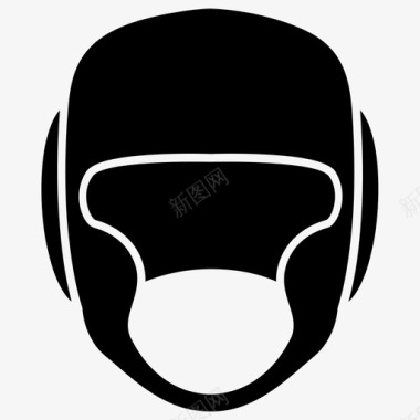拳击头盔游戏配件头部保护图标图标