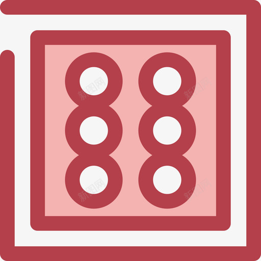 骰子形状9红色图标svg_新图网 https://ixintu.com 形状9 红色 骰子