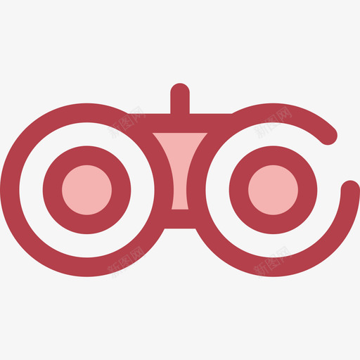 双筒望远镜web9红色图标svg_新图网 https://ixintu.com web9 双筒望远镜 红色