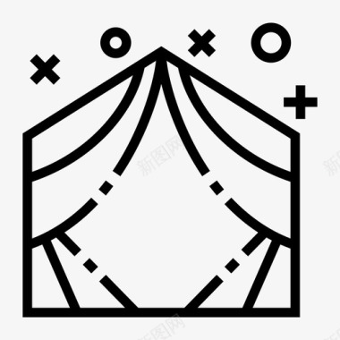 帐篷节日魔术图标图标