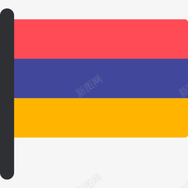 亚美尼亚国际国旗5桅杆图标图标