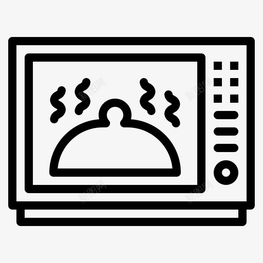 微波炉烹饪加热图标svg_新图网 https://ixintu.com 加热 厨房用具 微波炉 烤箱 烹饪 电气设备