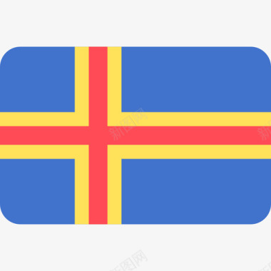 阿兰群岛国际旗帜6圆形矩形图标图标