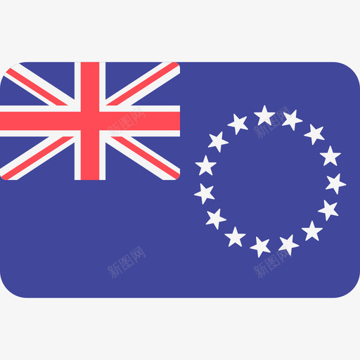 库克群岛国际国旗6圆形矩形图标svg_新图网 https://ixintu.com 国际国旗6 圆形矩形 库克群岛