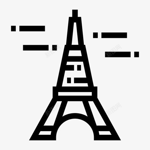 埃菲尔铁塔城市地标图标svg_新图网 https://ixintu.com 世界 世界地标图标 地标 埃菲尔铁塔 城市 巴黎
