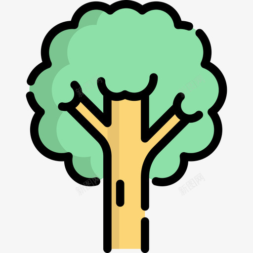 树真实资产4线性颜色图标svg_新图网 https://ixintu.com 树 真实资产4 线性颜色