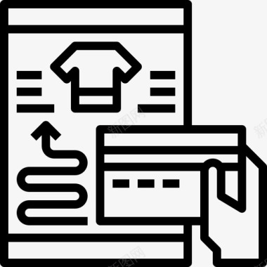 购物和支付商业信用卡图标图标