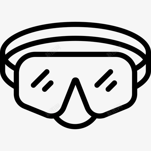 潜水面罩配件运动图标svg_新图网 https://ixintu.com 潜水面罩 运动 运动配件 配件