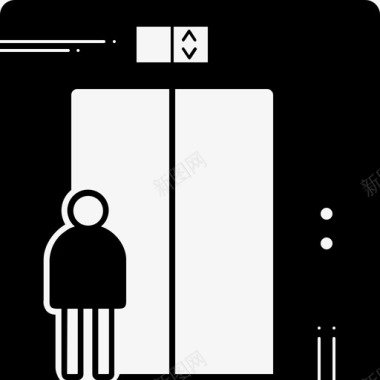电梯门电子设备图标图标
