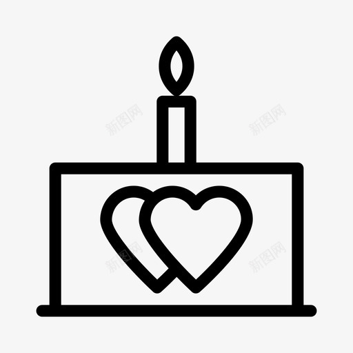 爱情蛋糕蜡烛婚礼图标svg_新图网 https://ixintu.com 婚礼 爱情和浪漫 爱情蛋糕 蜡烛